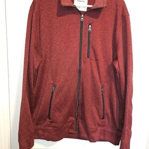 Sonoma Men's Burgundy Zip-Up Sweater